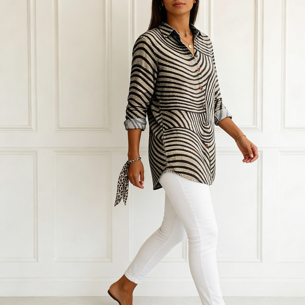 Ingrid | Blusa de rayas en espiral